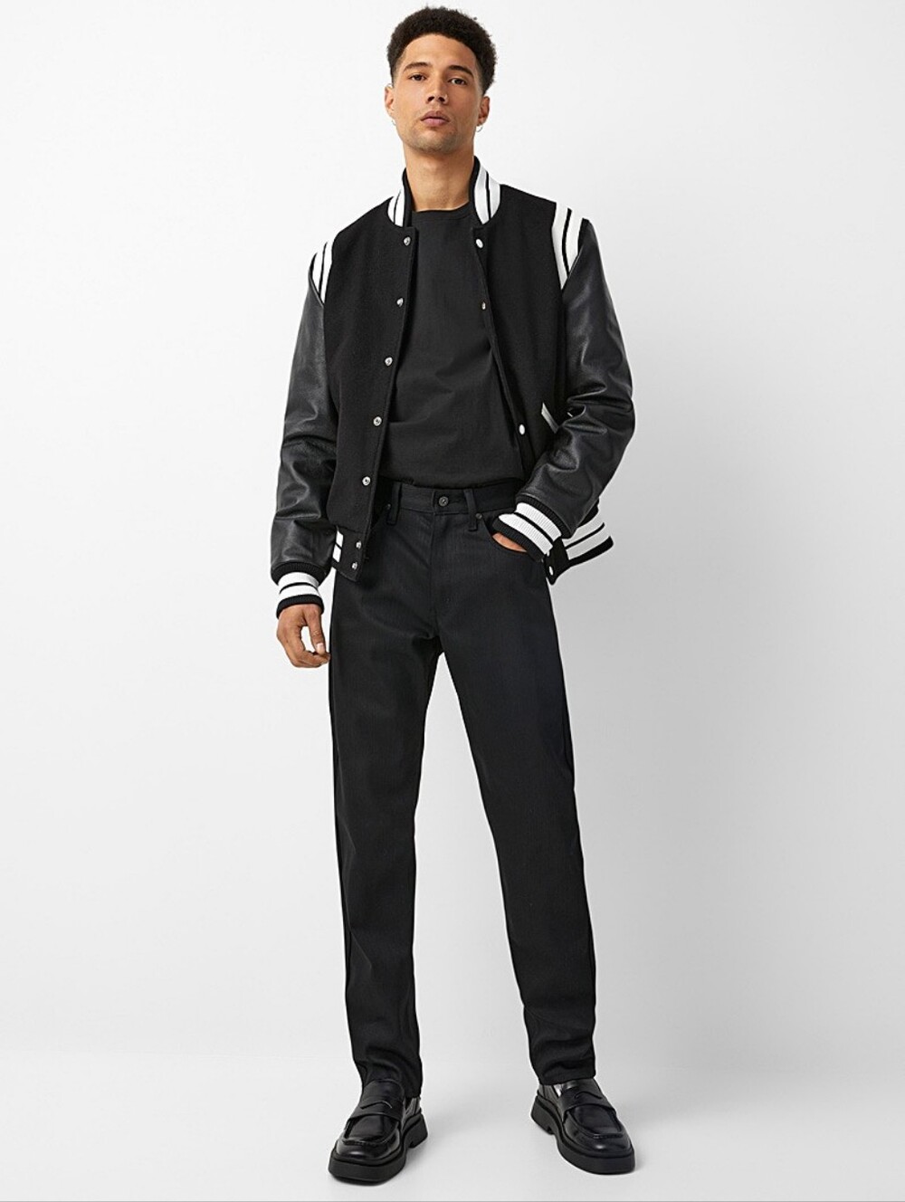 Naked And Famous Black Power Stretch "Skinny Guy" Size 33 Jeans